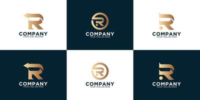 inspiration du logo pour le r initial. collection de monogrammes vecteur