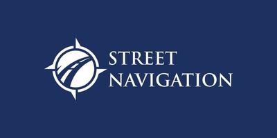 création de logo et carte de visite inspirants pour la navigation dans la rue vecteur