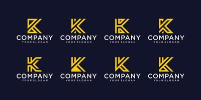 modèle de conception de collection de logo lettre k vecteur