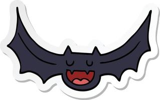 autocollant d'une chauve-souris de dessin animé vecteur