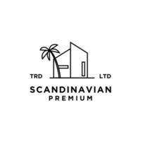 création de logo vectoriel maison scandinave
