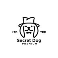création de logo de ligne de chien secret