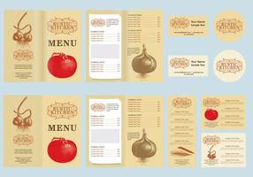 Vector de menu rustique