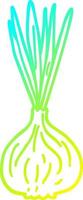 ligne de gradient froid dessin dessin animé germination oignon vecteur