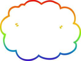 arc en ciel gradient ligne dessin dessin animé nuage vecteur