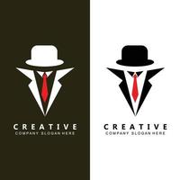 logo vectoriel symbole mafia noir hommes smoking