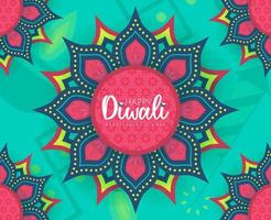 happy diwali festival of lights in paper cut style background design conceptuel vecteur