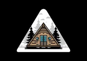 conception d'illustration de cabine en bois triangle vecteur
