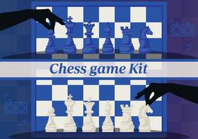 Ensemble gratuit d'éléments de conception d'échecs Vector Backgorund