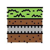 système de drainage souterrain couleur icône illustration vectorielle vecteur