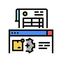 illustration vectorielle de l'icône de couleur du service de livraison de documentation vecteur