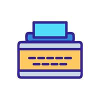 vecteur d'icône de machine à écrire. illustration de symbole de contour isolé