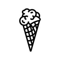 illustration vectorielle de l'icône de la ligne de crème glacée gelato vecteur