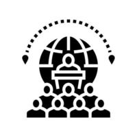 congrès tourisme glyphe icône illustration vectorielle vecteur