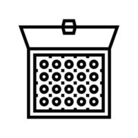 illustration vectorielle d'icône de ligne de boîte à bonbons vecteur