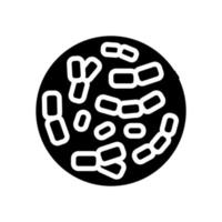 illustration vectorielle de l'icône du glyphe des probiotiques bifidobacterium vecteur