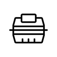 vecteur d'icône de récipient en plastique. illustration de symbole de contour isolé