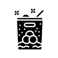 crème glacée loisirs glyphe icône illustration vectorielle vecteur