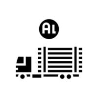 illustration vectorielle d'icône de ligne de production d'aluminium de transport et de livraison vecteur