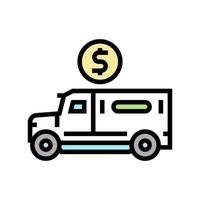 camion blindé transport couleur icône illustration vectorielle vecteur