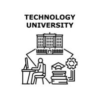 technologie université icône illustration vectorielle vecteur
