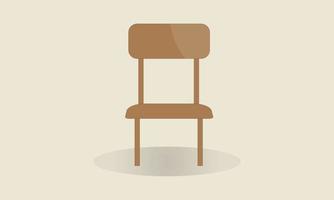 illustration vectorielle de chaise confortable en bois moderne vecteur
