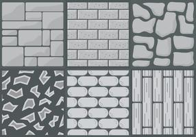 Collection de styles de chemin de pierre dans le vecteur