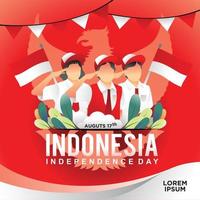 vecteur d'illustration de la fête de l'indépendance indonésienne