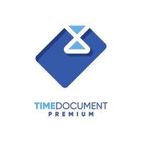 logo de document de temps vecteur