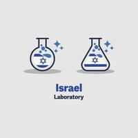 icônes de laboratoire d'israël vecteur