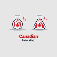 icônes de laboratoire canadien vecteur