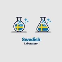icônes de laboratoire suédois vecteur