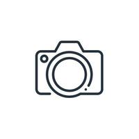 icône de caméra vectorielle isolée sur fond blanc. symbole de caméra photo pour les applications web et mobiles vecteur
