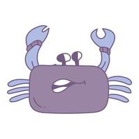 Élément de conception d'illustration vectorielle de crabe mignon vecteur