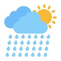icône de conception de vecteur de jour de pluie ensoleillé