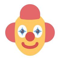 une belle icône de conception de clown vecteur