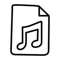 une icône de conception unique de dossier de musique vecteur
