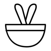 icône du design tendance du bol de riz vecteur