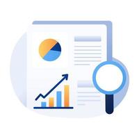 icône de conception modifiable d'analyse de données d'entreprise vecteur