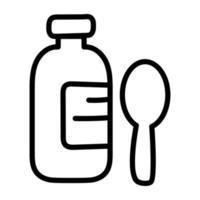 icône de conception parfaite de bouteille de sirop vecteur