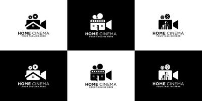 collection de logos créatifs de films vidéo de cinéma vecteur