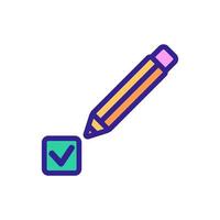 vecteur d'icône de choix de crayon. illustration de symbole de contour isolé