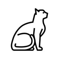 chat animal ligne icône illustration vectorielle vecteur