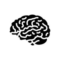 cerveau anatomie organe glyphe icône illustration vectorielle vecteur