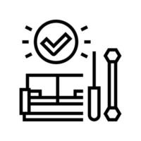 démontage et assemblage de l'illustration vectorielle de l'icône de la ligne de canapé vecteur