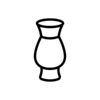 illustration de contour vectoriel icône vase en céramique