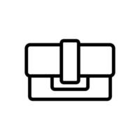 portefeuille accessoire de mode icône illustration de contour vectoriel