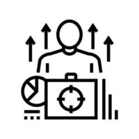 illustration vectorielle de l'icône de la ligne d'expert en affaires vecteur