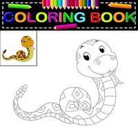 livre de coloriage serpent vecteur