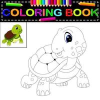 livre de coloriage tortue vecteur